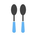 Spoons, fork, silver