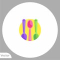 Spoons vector icon sign symbol