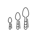 Spoons icon. Simple line, outline vector elements of kitchen object for ui and ux, website or mobile application