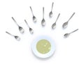 Spoons look like sperm competition Royalty Free Stock Photo