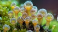 The sporangia vary in size some no larger than a pinhead while others are more than twice the size creating a diverse
