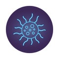 Spore bacterium neon style icon Royalty Free Stock Photo