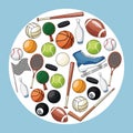 Sport accessories equipment icon
