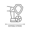 Sport accident insurance linear icon