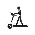 Sport activities black vector concept icon. Sport activities flat illustration, sign Royalty Free Stock Photo