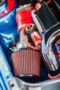 Sport air filter in a gasoline turbocharged car engine