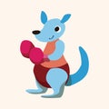 Sport animal kangaroo cartoon elements vector