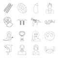 Sport, animal, medicine and other web icon in outline style. technology, services, army icons in set collection.