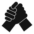 Sport arm wrestling icon, simple style Royalty Free Stock Photo