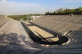 Sport athletics track in Panathenaic Stadium, Athens Royalty Free Stock Photo