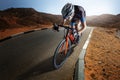 Sport background. Athletic man cycling road bike.