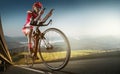 Sport background. Road cyclist. Royalty Free Stock Photo