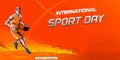 Sport Background Vector. International Sports Day Banner Background