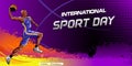 Sport Background Vector. International Sports Day Banner Background