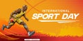 Sport Background Vector. International Sports Day Banner Background