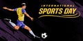 Sport Background Vector. International Sports Day Banner Background