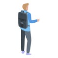 Sport backpack icon, isometric style