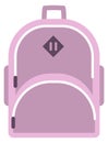 Sport backpack icon. Pink school bag symbol