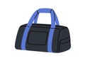 Sport bag for carrying workout, training accessories. Athletic duffel. Fitness, gym duffle with handles. Travel baggage