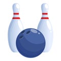 Sport ball bowling icon cartoon vector. Target win Royalty Free Stock Photo