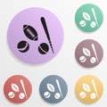 Sport balls badge color set icon. Simple glyph, flat vector of toys icons for ui and ux, website or mobile application Royalty Free Stock Photo