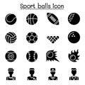 Sport balls icon set Royalty Free Stock Photo