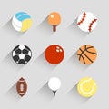 Sport balls icon set - vector white app buttons Royalty Free Stock Photo