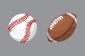 Sport balls isolated tournament win round baseball soccer equipment and recreation leather group traditional different