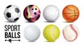 Sport Balls Set Vector. Isolated Illustration Royalty Free Stock Photo