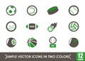 sport balls simple vector icons Royalty Free Stock Photo