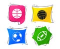 Sport balls. Volleyball, Basketball, Soccer. Vector Royalty Free Stock Photo