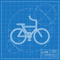 Sport bicycle illustration. Healthy activities simple vector icon Royalty Free Stock Photo