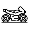 Sport bike icon outline vector. Biker motorcycle Royalty Free Stock Photo