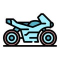 Sport bike icon vector flat Royalty Free Stock Photo