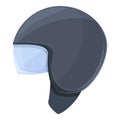 Sport biker helmet icon cartoon vector. Part glove