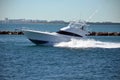 Sport Boat Heading Out to Sea Royalty Free Stock Photo