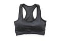 Sport Bra in Black Color Isolated on White Background with Clipping Path. Woman is Flat Sexy Sports Bra Clothes for Active Women,