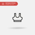 Sport Bra Simple vector icon. Illustration symbol design template for web mobile UI element. Perfect color modern pictogram on Royalty Free Stock Photo