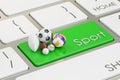 Sport button, key on keyboard Royalty Free Stock Photo