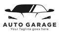 Sport car auto garage logo design