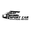 Sport car auto service logo vector.