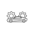 Sport car automobile icon. Element of automobile icon on white background Royalty Free Stock Photo