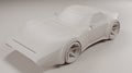 Sport car concept new design model white color detail scene