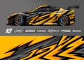 Rally car wrap designs illustrations Royalty Free Stock Photo