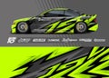 Rally car wrap designs illustrations Royalty Free Stock Photo