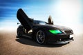 Tuned sport car. Royalty Free Stock Photo