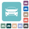 Sport car front view rounded square flat icons Royalty Free Stock Photo