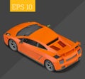 Sport car isometric vector illustration Royalty Free Stock Photo