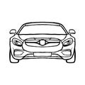 Sport car line art