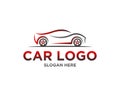 Sport car logo icon design concept. Royalty Free Stock Photo